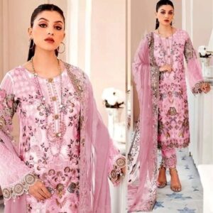 RamshLuxury Chiffon Unstitched 3Pc Suit