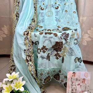 RamshLuxury Chiffon Unstitched 3Pc Suit