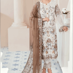 RamshLuxury Chiffon Unstitched 3Pc Suit